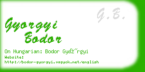 gyorgyi bodor business card